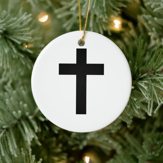 Christian Cross Ceramic Tree Decoration (Tree)