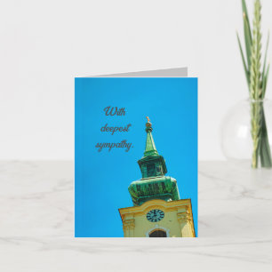 Christian Cross Church Bible Verse add text death  Thank You Card