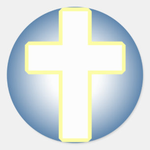 Christian Cross Classic Round Sticker