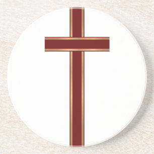 Christian cross coaster