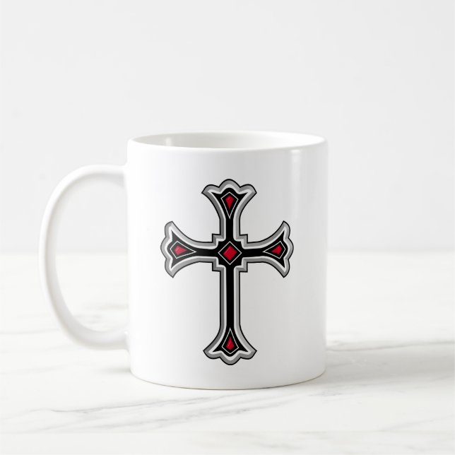 Christian cross coffee mug (Left)