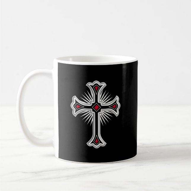 Christian cross coffee mug (Left)