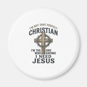 Christian Cross Crown of Thorns Vintage Faith Shir Magnet