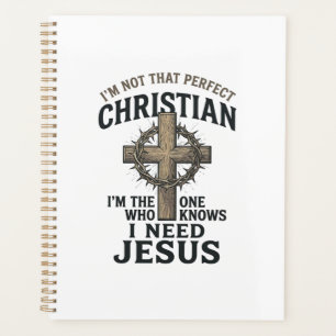 Christian Cross Crown of Thorns Vintage Faith Shir Planner