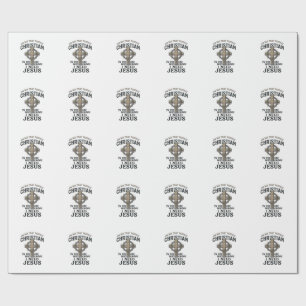 Christian Cross Crown of Thorns Vintage Faith Shir Wrapping Paper
