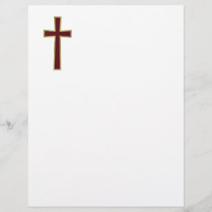 Christian cross custom letterhead