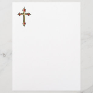 Christian cross custom letterhead