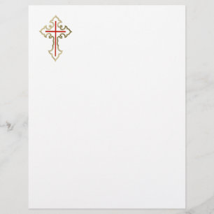 Christian cross custom letterhead