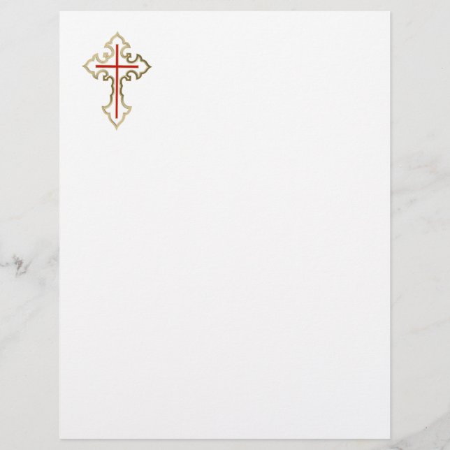 Christian cross custom letterhead (Front)