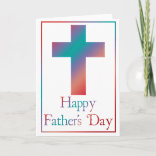 Christian Cross Design 1 Happy Father's Day Card