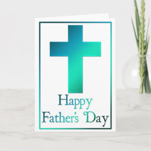 Christian Cross Design 8 Happy Father's Day Card