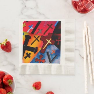 christian cross design for churches,events, etc.. napkin