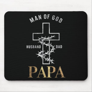 Christian Cross Fathers Day Papa Husnd Dad God Mouse Mat