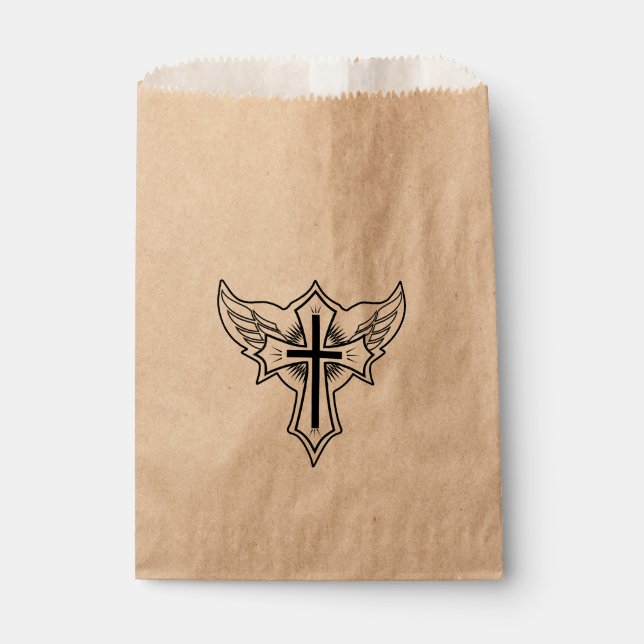 Christian cross favour bags (Front)