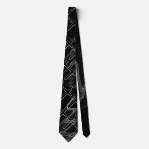 Christian Cross Flames Neck Tie