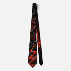 Christian Cross Flames Tie