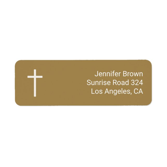 Christian Cross | Gold (Front)