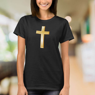 Christian Cross Gold Symbol T-Shirt