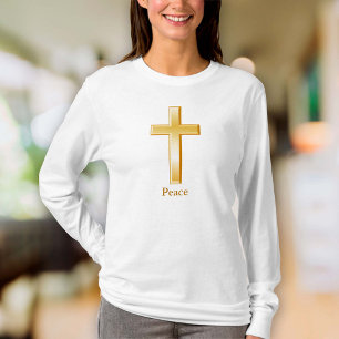 Christian Cross Gold Symbol T-Shirt