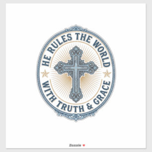 Christian Cross He Rules the World