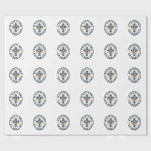 Christian Cross He Rules the World Wrapping Paper