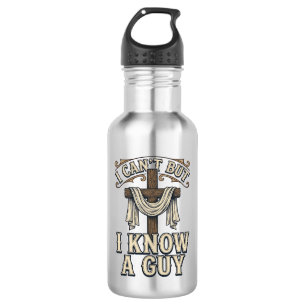 Christian Cross I Know a Guy Vintage Shirt 532 Ml Water Bottle