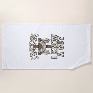 Christian Cross I Know a Guy Vintage Shirt Beach Towel