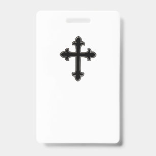 Christian cross ID badge