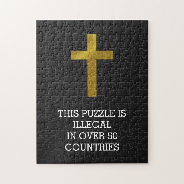 Christian Cross - Illegal in Over 50 Countries Jigsaw Puzzle (Vertical)