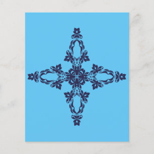 Christian Cross In Celestial Blue Art