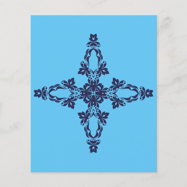 Christian Cross In Celestial Blue Art (Front)