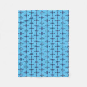 Christian Cross In Celestial Blue Art Fleece Blanket