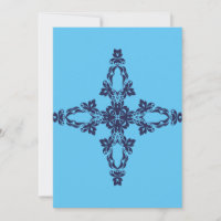 Christian Cross In Celestial Blue Art