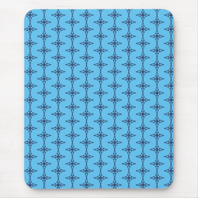 Christian Cross In Celestial Blue Art Mouse Mat (Front)