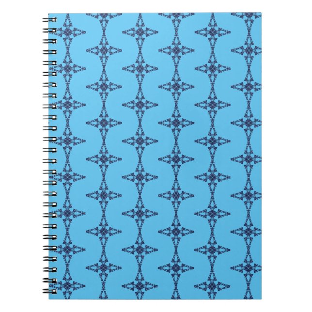 Christian Cross In Celestial Blue Art Notebook (Front)
