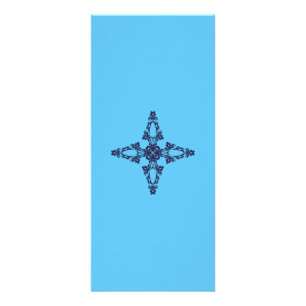 Christian Cross In Celestial Blue Art Rack Card