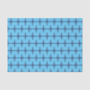 Christian Cross In Celestial Blue Art Tissue Paper