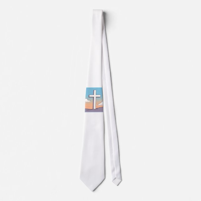 Christian Cross Inspirational Tie (Front)