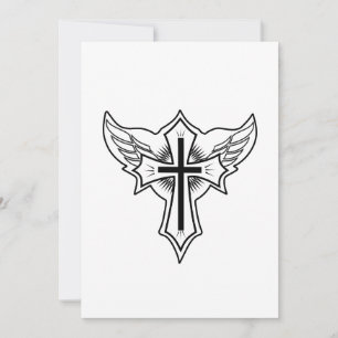 Christian cross invitation