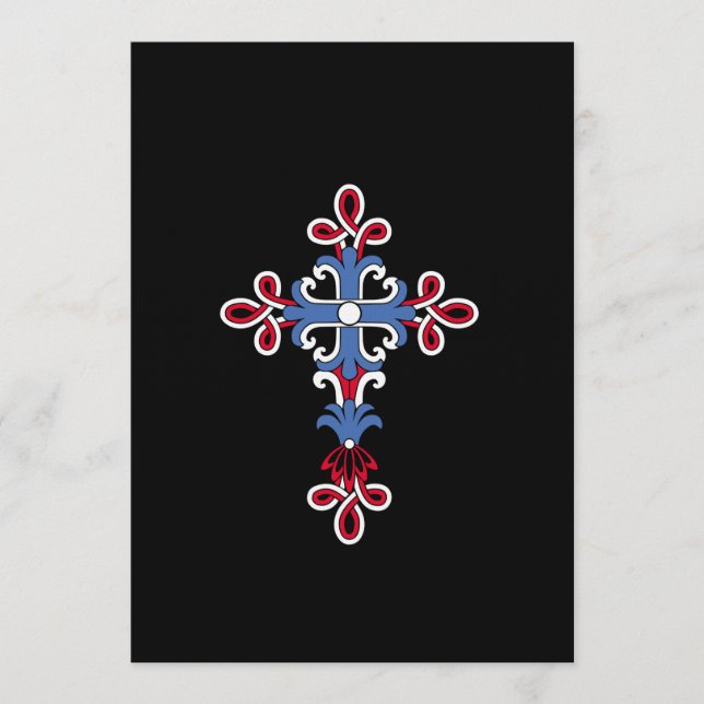 Christian cross invitation (Front)
