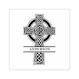 Christian Cross Jesus Christ Celtic Religious Rubb Rubber Stamp