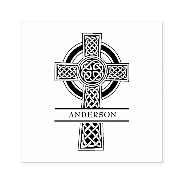 Christian Cross Jesus Christ Celtic Religious Rubb Rubber Stamp (Imprint)