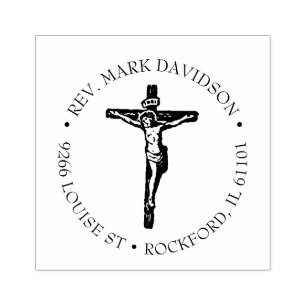 Christian Cross Jesus Christ Crucifix Rubber Stamp