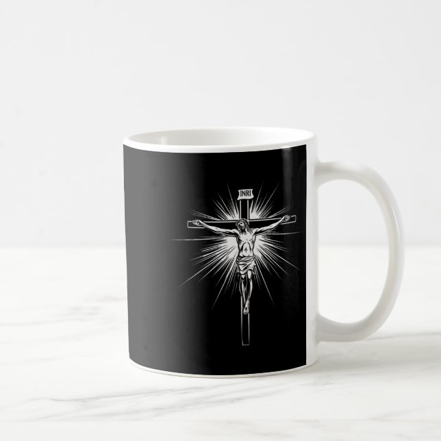 Christian Cross Jesus Christ Men Women Christians  Coffee Mug (Right)