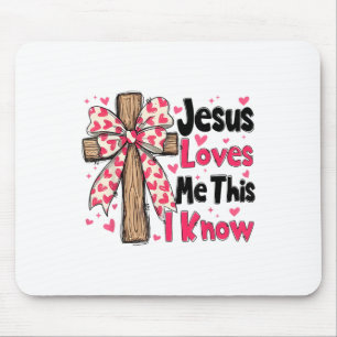 Christian Cross Jesus Loves Me This I Know Valenti Mouse Mat