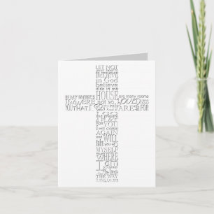 Christian Cross John 14 Sympathy Thank You note