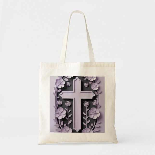 “Christian Cross Jumbo Tote Bag – Ai design  (Front)