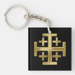Christian cross key ring