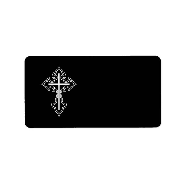 Christian cross label (Front)
