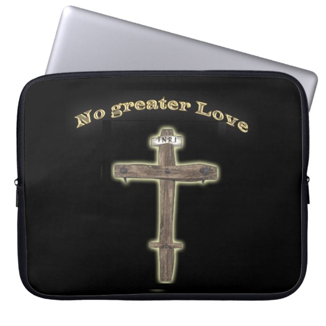 Christian cross laptop sleeve (Front)